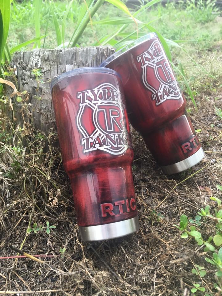 Rtic tumbler in Crimson red Cerakote  Yeti cup designs, Custom yeti, Crimson  tide