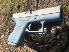 Blue Titanium and Tungsten Cerakote Glock
