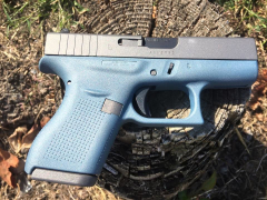 Blue Titanium and Tungsten Cerakote Glock