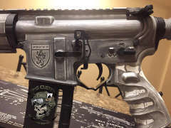 Engraving on Skull Pistol