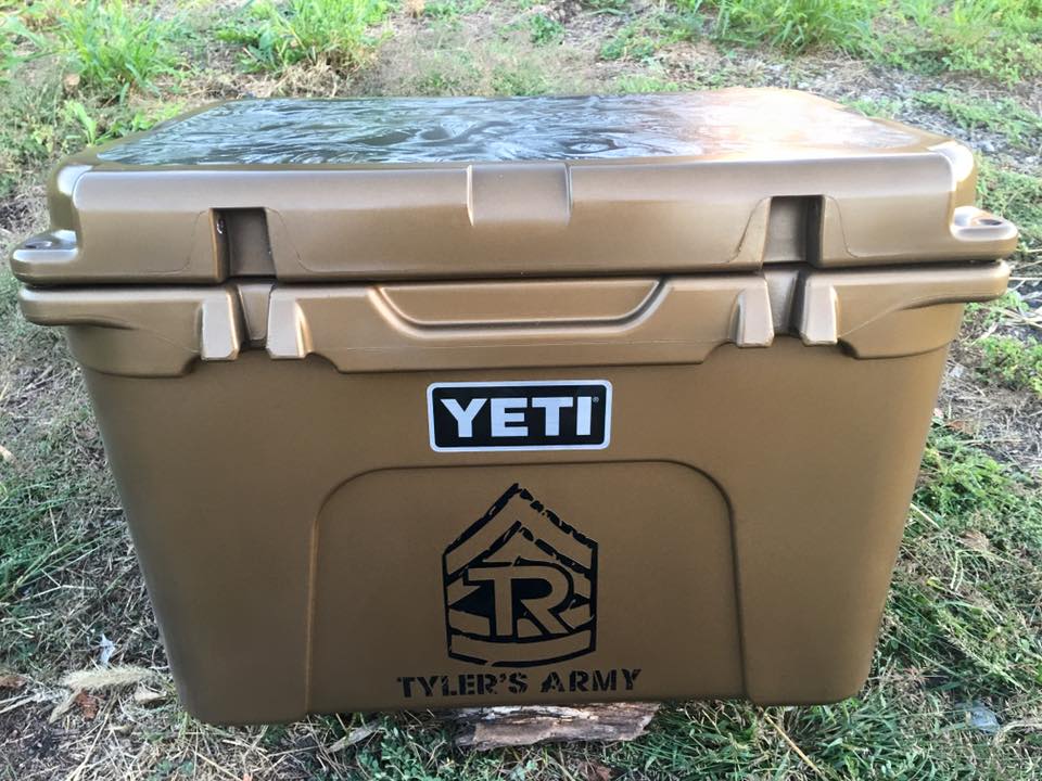 Yeti cooler In Ceracoat and then dipped - Toms Custom Guns